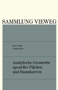 Cover: Analytische Geometrie spezieller Fl&auml;chen und Raumkurven - Vieweg+Teubner Verlag