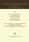 Cover: Fakten und Folgerungen aus Forschungsergebnissen von Erythrozyten-Rezeptoren, heterophilen Agglutininen und Tumorzellmembranen - VS Verlag f&uuml;r Sozialwissenschaften