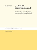 Cover: "... that old barbershop sound" - Franz Steiner Verlag