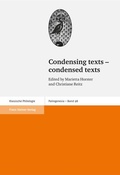 Cover: Condensing texts - condensed texts - Franz Steiner Verlag