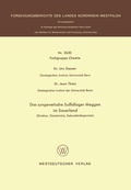Cover: Das syngenetische Sulfidlager Meggen im Sauerland - VS Verlag f&uuml;r Sozialwissenschaften