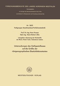 Cover: Untersuchungen des Gef&uuml;geeinflusses auf die Gr&ouml;&szlig;e der r&ouml;ntgenographischen Elastizit&auml;tskonstanten - VS Verlag f&uuml;r Sozialwissenschaften