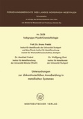 Cover: Untersuchungen zur diskontinuierlichen Ausscheidung in metallischen Systemen - VS Verlag f&uuml;r Sozialwissenschaften