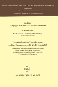 Abbildung von: Weltwirtschaftliche Veränderungen und ihre Konsequenzen für die Strukturpolitik - VS Verlag für Sozialwissenschaften
