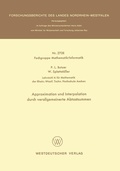 Cover: Approximation und Interpolation durch verallgemeinerte Abtastsummen - VS Verlag f&uuml;r Sozialwissenschaften