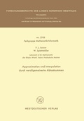 Cover: Approximation und Interpolation durch verallgemeinerte Abtastsummen - VS Verlag f&uuml;r Sozialwissenschaften