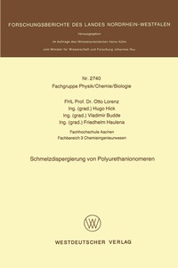 Abbildung von: Schmelzdispergierung von Polyurethanionomeren - VS Verlag für Sozialwissenschaften