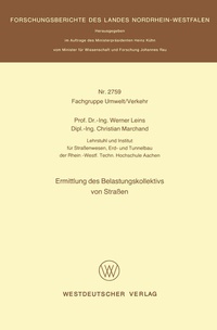 Abbildung von: Ermittlung des Belastungskollektivs von Straßen - VS Verlag für Sozialwissenschaften