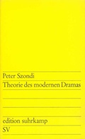 Cover: Theorie des modernen Dramas - Suhrkamp