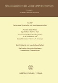 Cover: Zur Inzidenz von Landeshaushalten - VS Verlag f&uuml;r Sozialwissenschaften