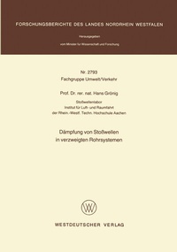 Abbildung von: Dämpfung von Stoßwellen in verzweigten Rohrsystemen - VS Verlag für Sozialwissenschaften
