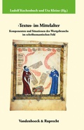 Cover: >Textus< im Mittelalter - Vandenhoeck & Ruprecht