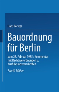 Abbildung von: Bauordnung für Berlin - Vieweg+Teubner Verlag