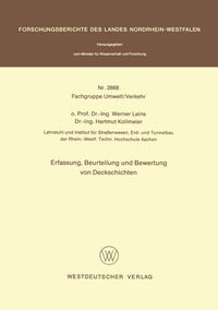 Abbildung von: Erfassung, Beurteilung und Bewertung von Deckschichten - VS Verlag für Sozialwissenschaften