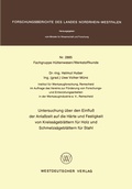 Cover: Untersuchung &uuml;ber den Einflu&szlig; der Anla&szlig;zeit auf die H&auml;rte und Festigkeit von Kreiss&auml;gebl&auml;ttern f&uuml;r Holz und Schmelzs&auml;gebl&auml;ttern f&uuml;r Stahl - VS Verlag f&uuml;r Sozialwissenschaften