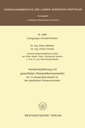 Cover: Verkehrsaufteilung mit gewichteten Reisezeitkomponenten - VS Verlag f&uuml;r Sozialwissenschaften
