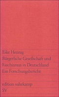 Cover: B&uuml;rgerliche Gesellschaft und Faschismus in Deutschland - Suhrkamp