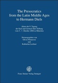 Cover: The Presocratics from the Latin Middle Ages to Hermann Diels - Franz Steiner Verlag