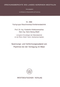 Abbildung von: Spannungs- und Verformungszustand von Pipelines bei der Verlegung im Meer - VS Verlag für Sozialwissenschaften