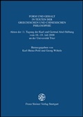 Cover: Form und Gehalt in Texten der griechischen und chinesischen Philosophie - Franz Steiner Verlag