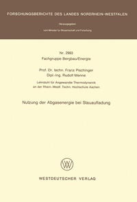 Abbildung von: Nutzung der Abgasenergie bei Stauaufladung - VS Verlag für Sozialwissenschaften