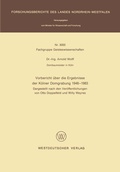 Cover: Vorbericht &uuml;ber die Ergebnisse der K&ouml;lner Domgrabung 1946 - 1983 - VS Verlag f&uuml;r Sozialwissenschaften