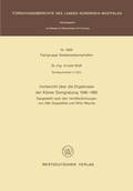Cover: Vorbericht &uuml;ber die Ergebnisse der K&ouml;lner Domgrabung 1946 - 1983 - VS Verlag f&uuml;r Sozialwissenschaften
