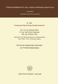 Cover: Numerisch gesteuertes Abrichten von Profilschleifscheiben - VS Verlag f&uuml;r Sozialwissenschaften