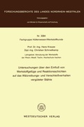 Cover: Untersuchungen &uuml;ber den Einflu&szlig; von Werkstoffgef&uuml;ge und Reaktionsschichten auf das W&auml;lzreibungs- und Verschlei&szlig;verhalten verg&uuml;teter St&auml;hle - VS Verlag f&uuml;r Sozialwissenschaften