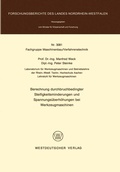 Cover: Berechnung durchbruchbedingter Steifigkeitsminderungen und Spannungs&uuml;berh&ouml;hungen bei Werkzeugmaschinen - VS Verlag f&uuml;r Sozialwissenschaften