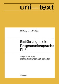 Enlarge image Cover: Einführung in die Programmiersprache PL/I - Vieweg+Teubner Verlag