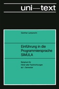 Cover: Einf&uuml;hrung in die Programmiersprache SIMULA - Vieweg+Teubner Verlag