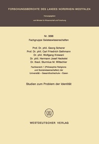 Enlarge image Cover: Studien zum Problem der Identität - VS Verlag für Sozialwissenschaften