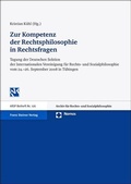 Cover: Zur Kompetenz der Rechtsphilosophie in Rechtsfragen - Franz Steiner Verlag