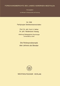 Abbildung von: Die Rollenproblematik des Lehrers als Berater - VS Verlag für Sozialwissenschaften