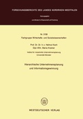 Cover: Hierarchische Unternehmensplanung und Informationsgewinnung - VS Verlag f&uuml;r Sozialwissenschaften