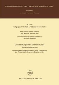 Abbildung von: Dienstleistungssektor und kommunale Wirtschaftsförderung - VS Verlag für Sozialwissenschaften