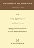 Cover: Untersuchungen zur Formalisierung im Recht als Beitrag zur Grundlagenforschung juristischer Datenverarbeitung (UFORED) - VS Verlag f&uuml;r Sozialwissenschaften
