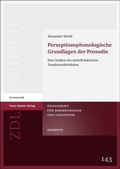 Cover: Perzeptionsphonologische Grundlagen der Prosodie - Franz Steiner Verlag