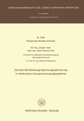 Cover: Zentrale Blindleistungs-Spannungsoptimierung in elektrischen Energieversorgungssystemen - VS Verlag f&uuml;r Sozialwissenschaften