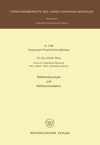 Enlarge image Cover: Methanolpyrolyse und Methanoloxidation - VS Verlag für Sozialwissenschaften