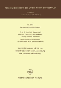 Abbildung von: Verminderung des Lärms von Strahltriebwerken unter Ausnutzung der 'inversen Profilierung' - VS Verlag für Sozialwissenschaften