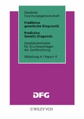 Cover: Pr&auml;diktive Genetische Diagnostik / Predictive Genetic Diagnosis - Wiley-VCH
