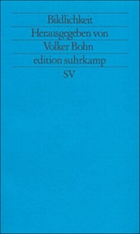 Enlarge image Cover: Bildlichkeit - Suhrkamp