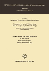 Abbildung von: Strukturwandel und Wirtschaftspolitik in der Region - VS Verlag für Sozialwissenschaften