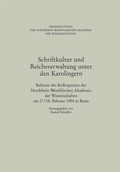 Cover: Schriftkultur und Reichsverwaltung unter den Karolingern - VS Verlag f&uuml;r Sozialwissenschaften