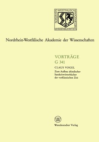 Abbildung von: Zum Aufbau altindischer Sanskritwörterbücher der vorklassischen Zeit - VS Verlag für Sozialwissenschaften