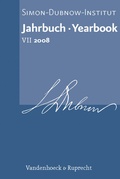 Cover: Jahrbuch des Simon-Dubnow-Instituts / Simon Dubnow Institute Yearbook VII (2008) - Vandenhoeck & Ruprecht