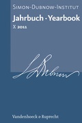 Abbildung von: Jahrbuch des Simon-Dubnow-Instituts / Simon Dubnow Institute Yearbook X (2011) - Vandenhoeck & Ruprecht