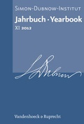 Cover: Jahrbuch des Simon-Dubnow-Instituts / Simon Dubnow Institute Yearbook XI (2012) - Vandenhoeck & Ruprecht